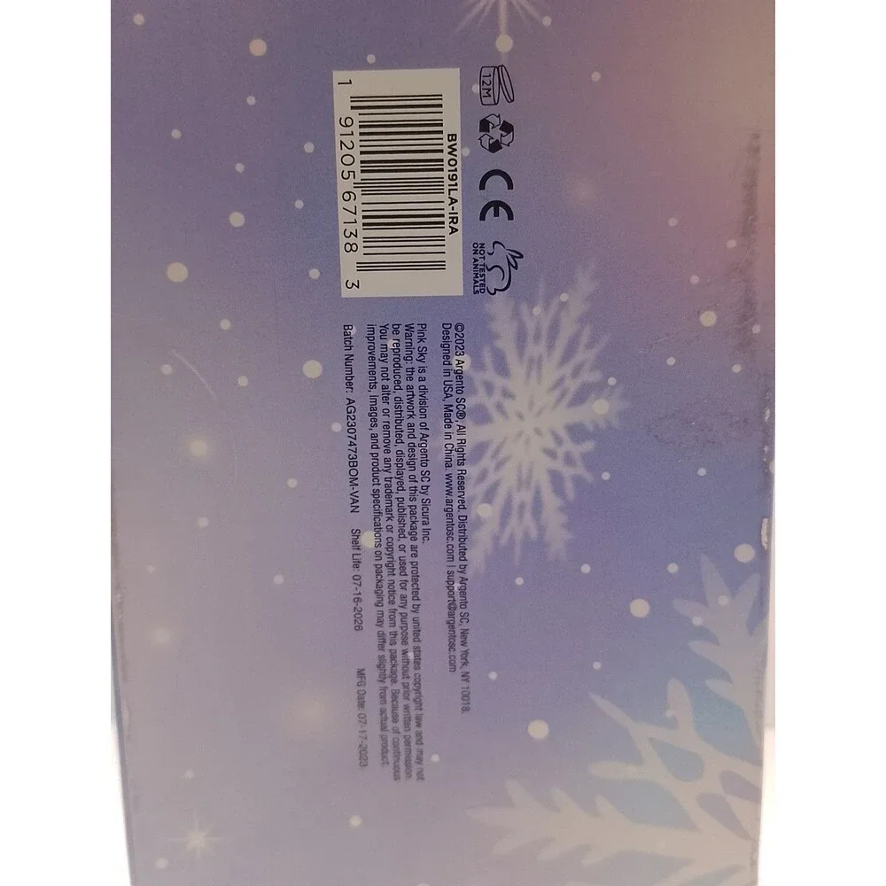Pink Sky Set of 3 Bath Bombs Snowflake Gift Box Open Box Sealed Contents